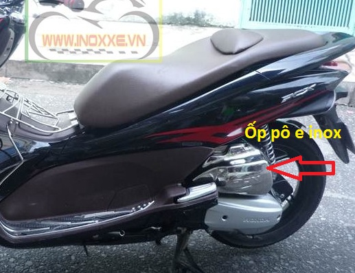 Phụ kiện trang trí xe PCX-Pô e inox